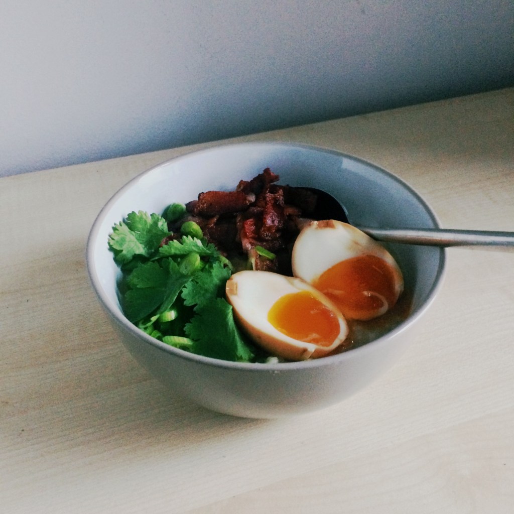 bacon and egg congee