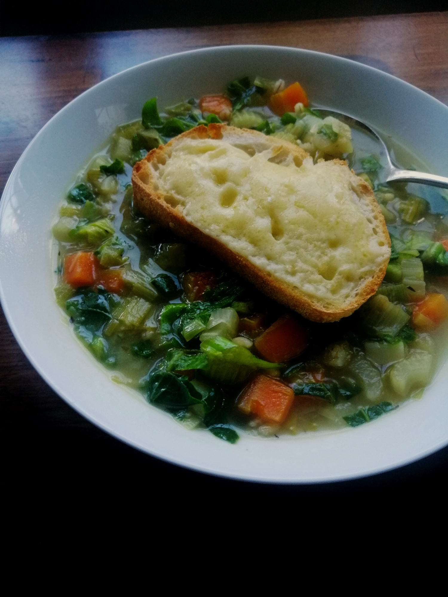 Vegetable and pearl barley soup