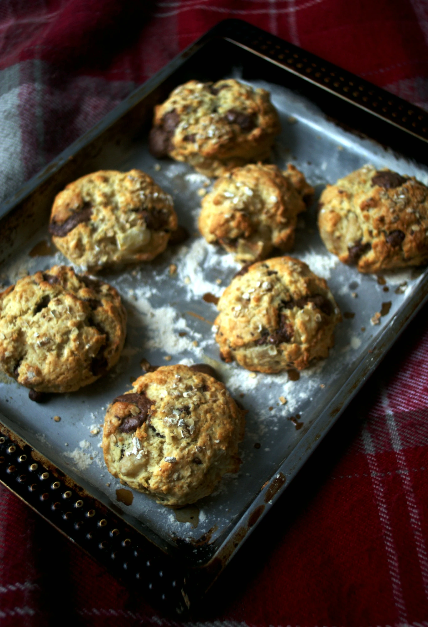 pear, chocolate and hazelnut scones