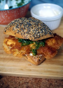 beer-battered fish finger sandwiches