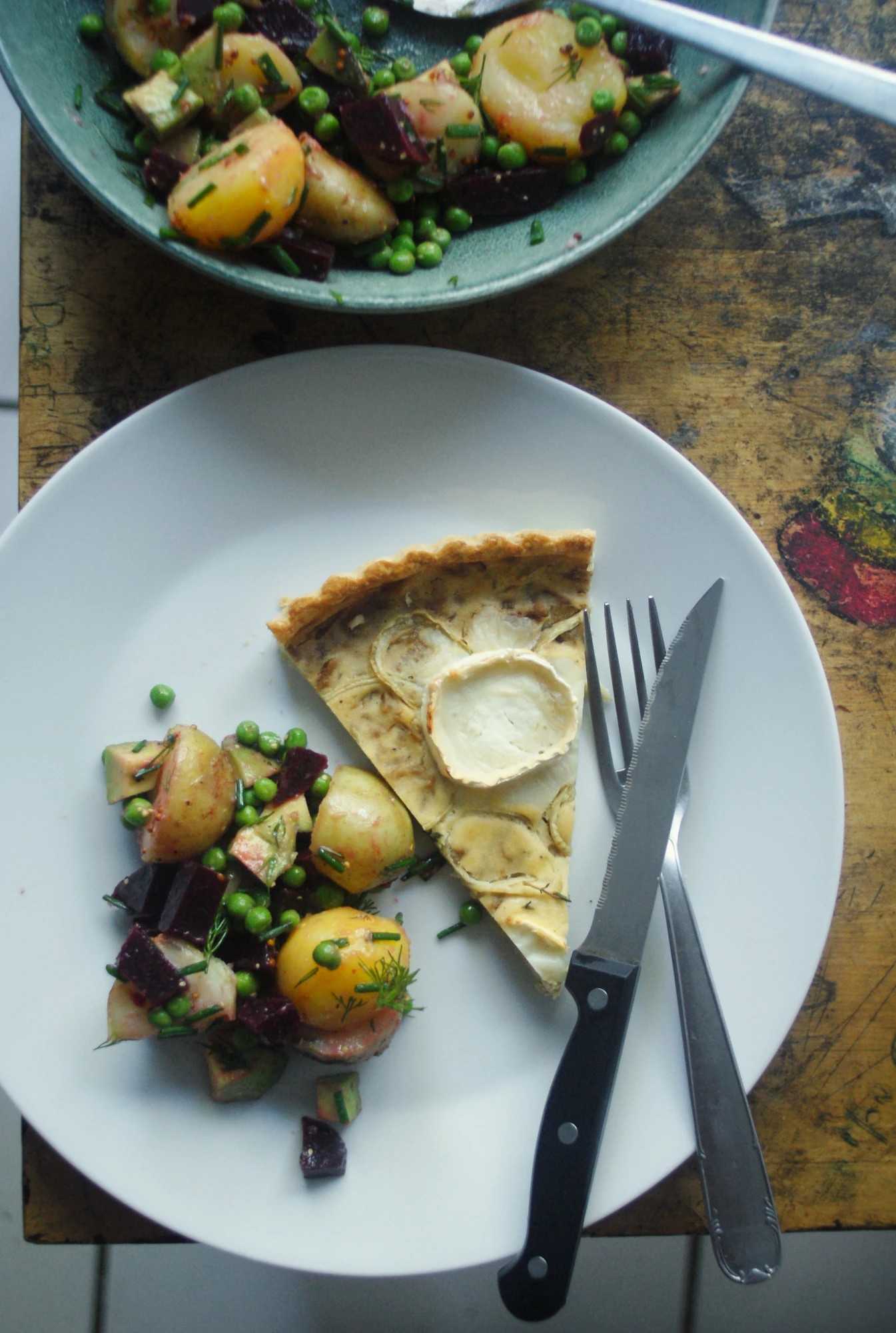 goat's cheese and onion tart