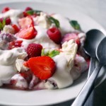 the perfect eton mess strawberries raspberries