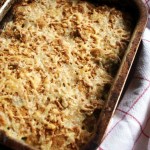 Brussels sprout and chestnut gratin